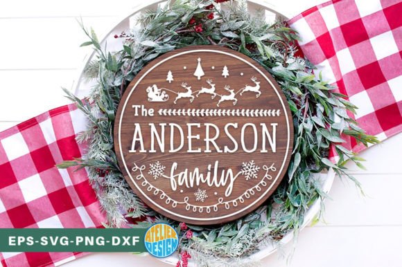 Download Christmas Family Monogram Sign SVG - Christmas Collection