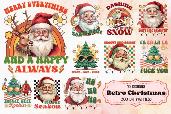 Download Retro Christmas Bundle - Christmas bundle Collection