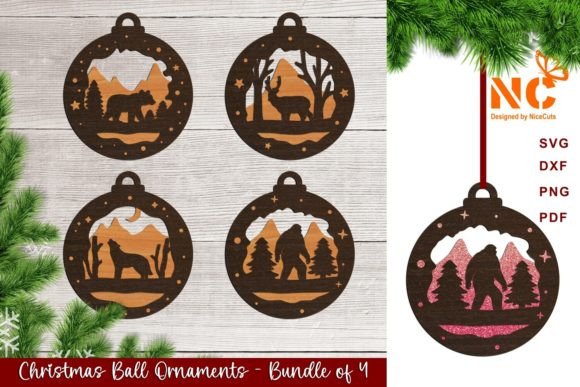 Download Christmas Ball Ornaments - Laser Cut SVG - Christmas Collection
