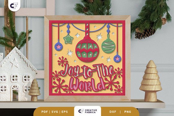 Download Christmas Baubles 3D Shadow Box SVG - Christmas Collection