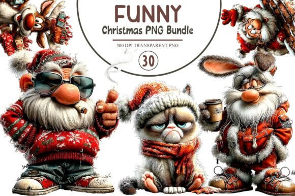 Download Funny Christmas PNG Bundle - Christmas Collection