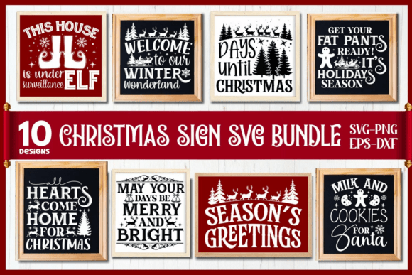 Download Farmhouse Christmas Sign SVG Bundle - Christmas Collection