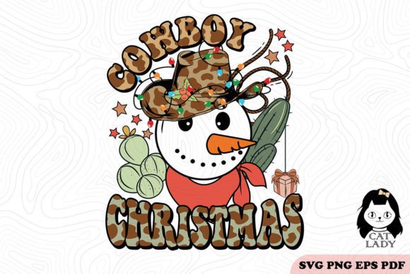 Download Retro Cowboy Christmas SVG PNG - Christmas Collection