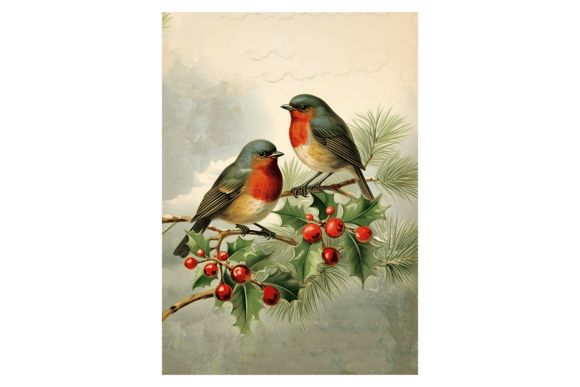 Download Xmas Robins Christmas Card - Christmas Collection