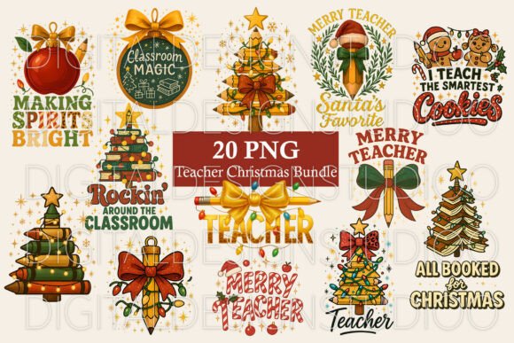 Download Teacher Christmas PNG Bundle, Christmas - Christmas Collection