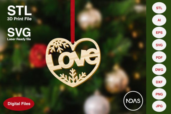 Download Love Text Christmas Tree Decoration - Christmas Collection